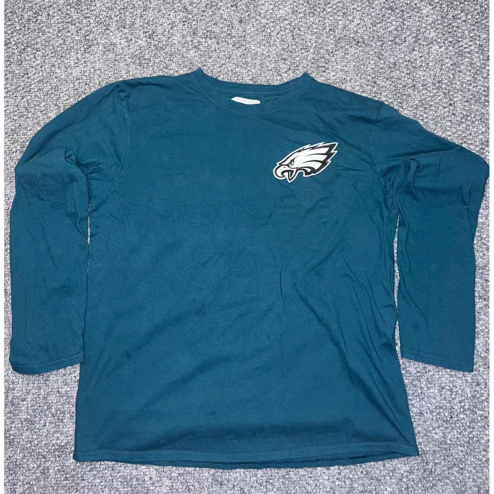 NFL Team Apparel Large Philadelphia‎ Eagles Green Shirt Football NFL